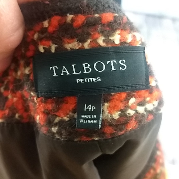Talbots Autumn Color Wool Blend Zippered Jacket - Picture 11 of 12